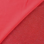 Retal Lycra Roja Lunas Plateado 150x150 cm - Ribes y Casals