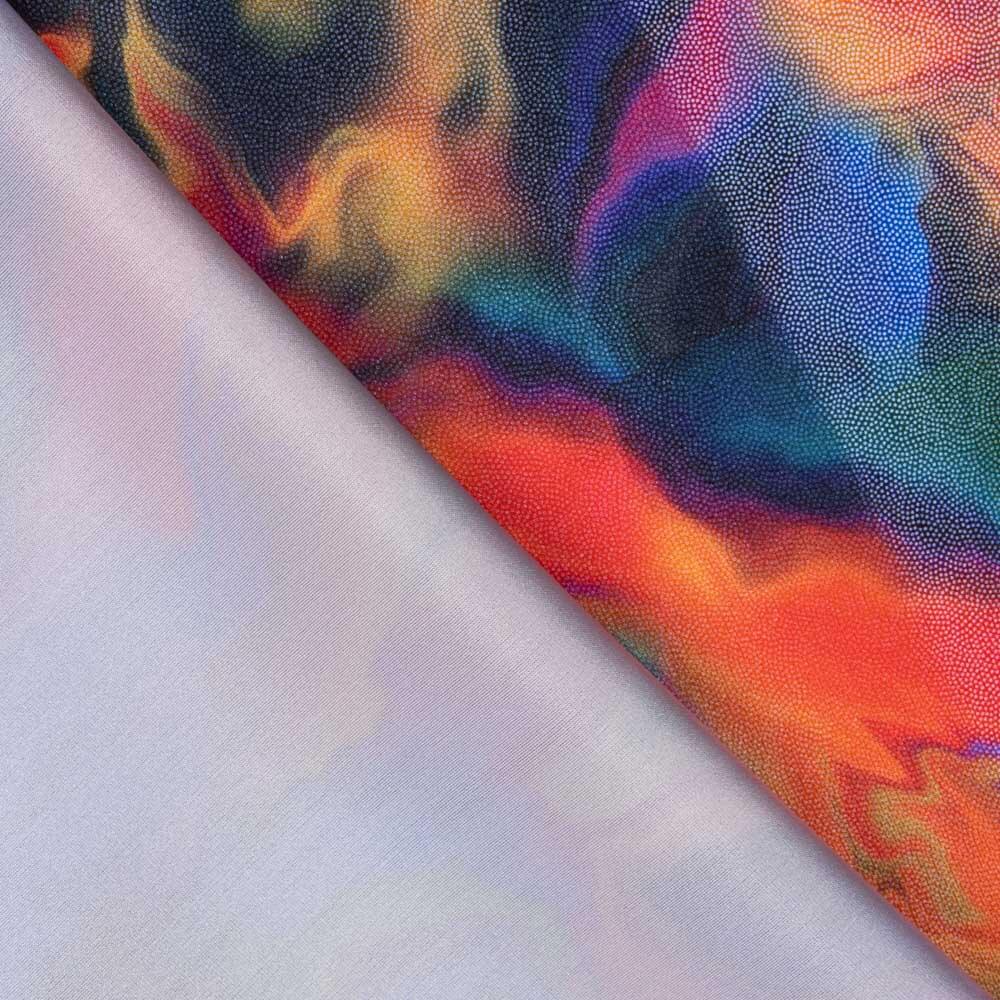 Lycra Foil Marmol Multicolor - Ribes y Casals