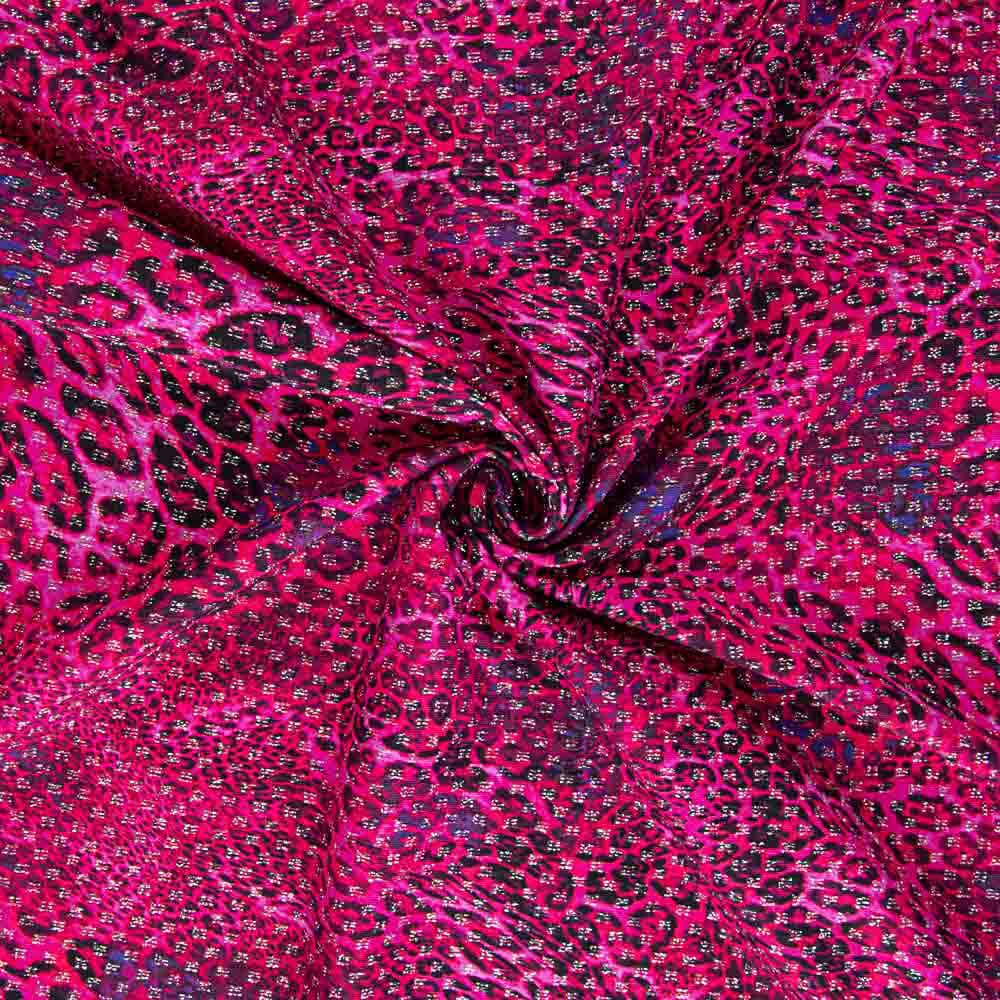 Lycra Lúrex Leopardo Fucsia - Ribes y Casals