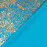 Lycra Foil Marmoleado Turquesa - Ribes y Casals