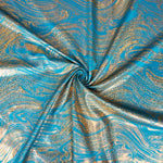 Lycra Foil Marmoleado Turquesa - Ribes y Casals