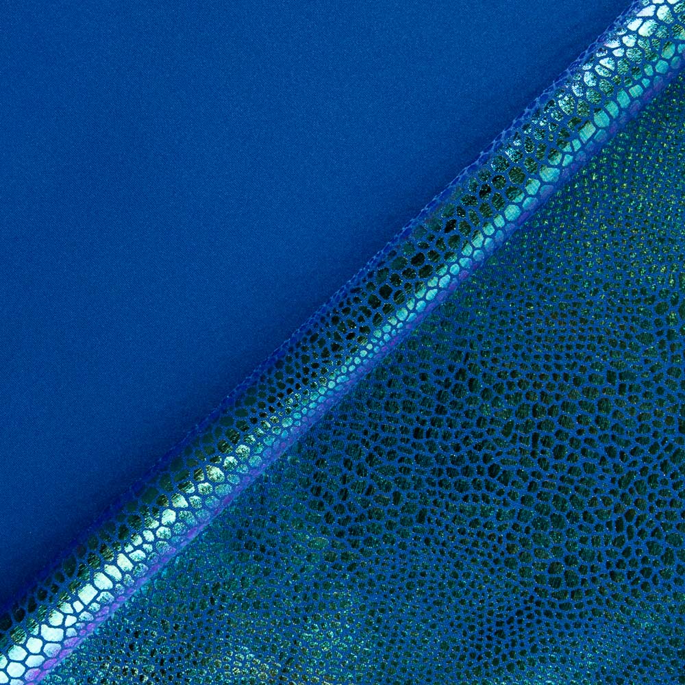 Lycra Serpiente Holográfica Azulón - Ribes y Casals