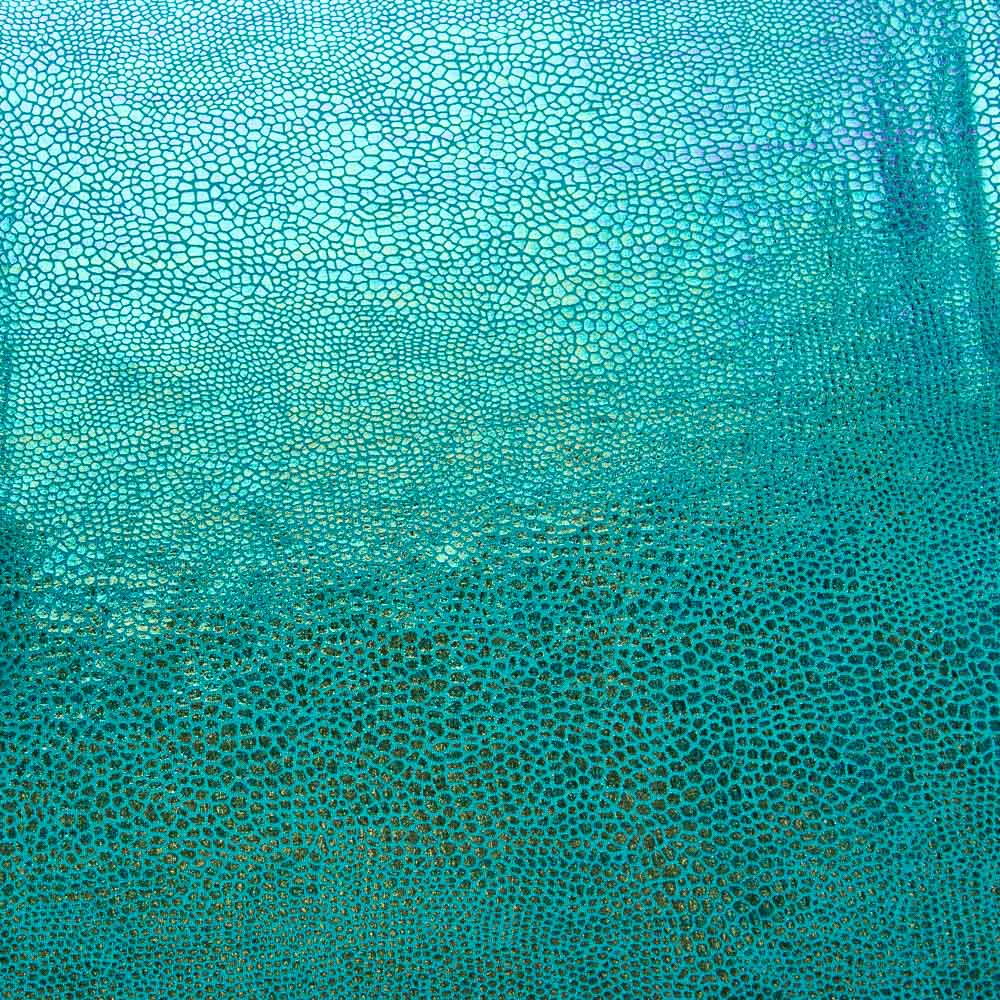 Lycra Serpiente Holográfica Turquesa - Ribes y Casals