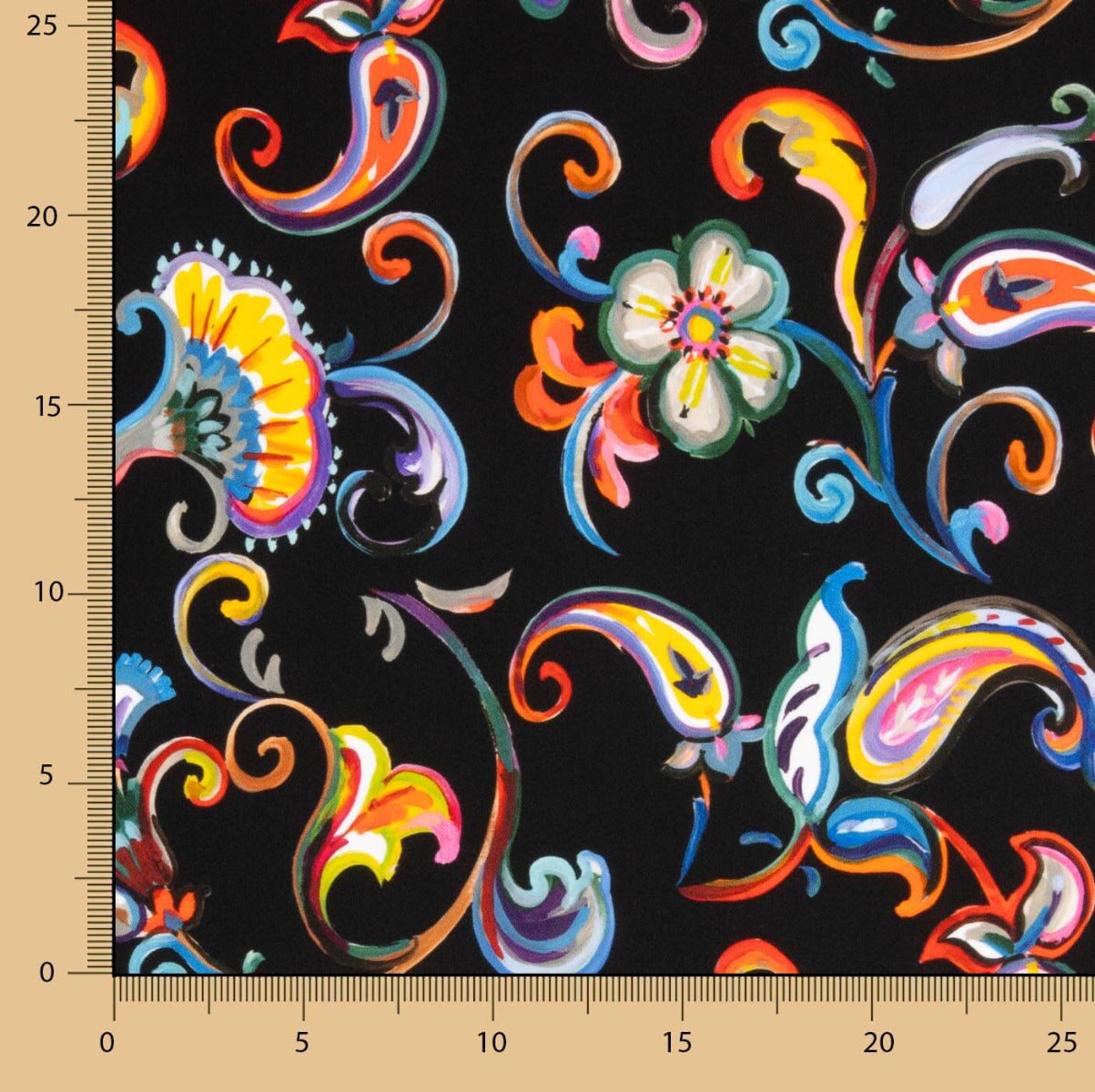 Punto Spandex Flores Multicolor - Ribes y Casals