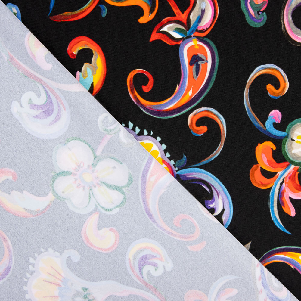 Punto Spandex Flores Multicolor - Ribes y Casals