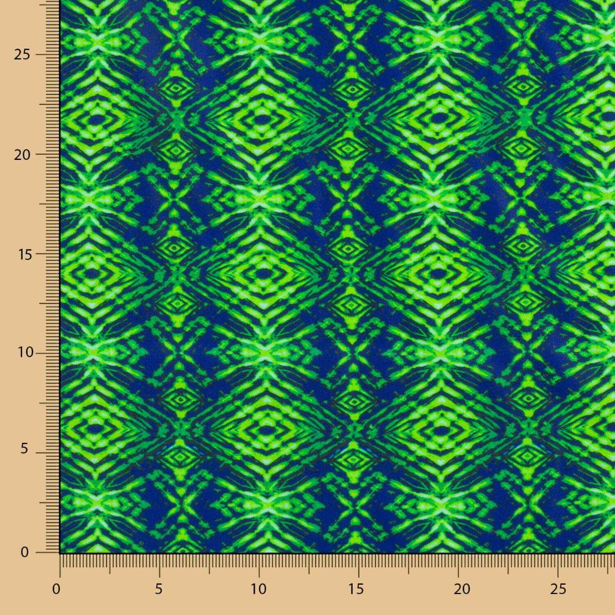 Lycra Printed Rombos Verde - Ribes y Casals