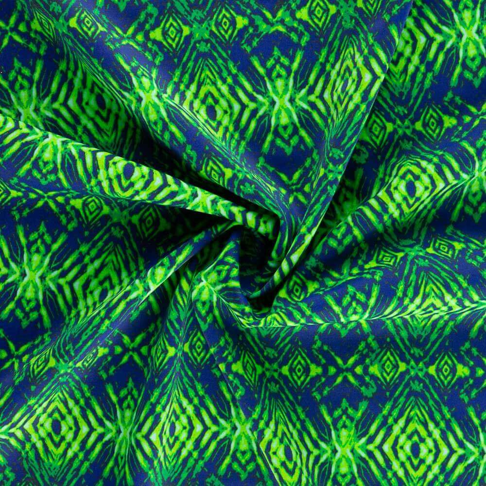 Lycra Printed Rombos Verde - Ribes y Casals