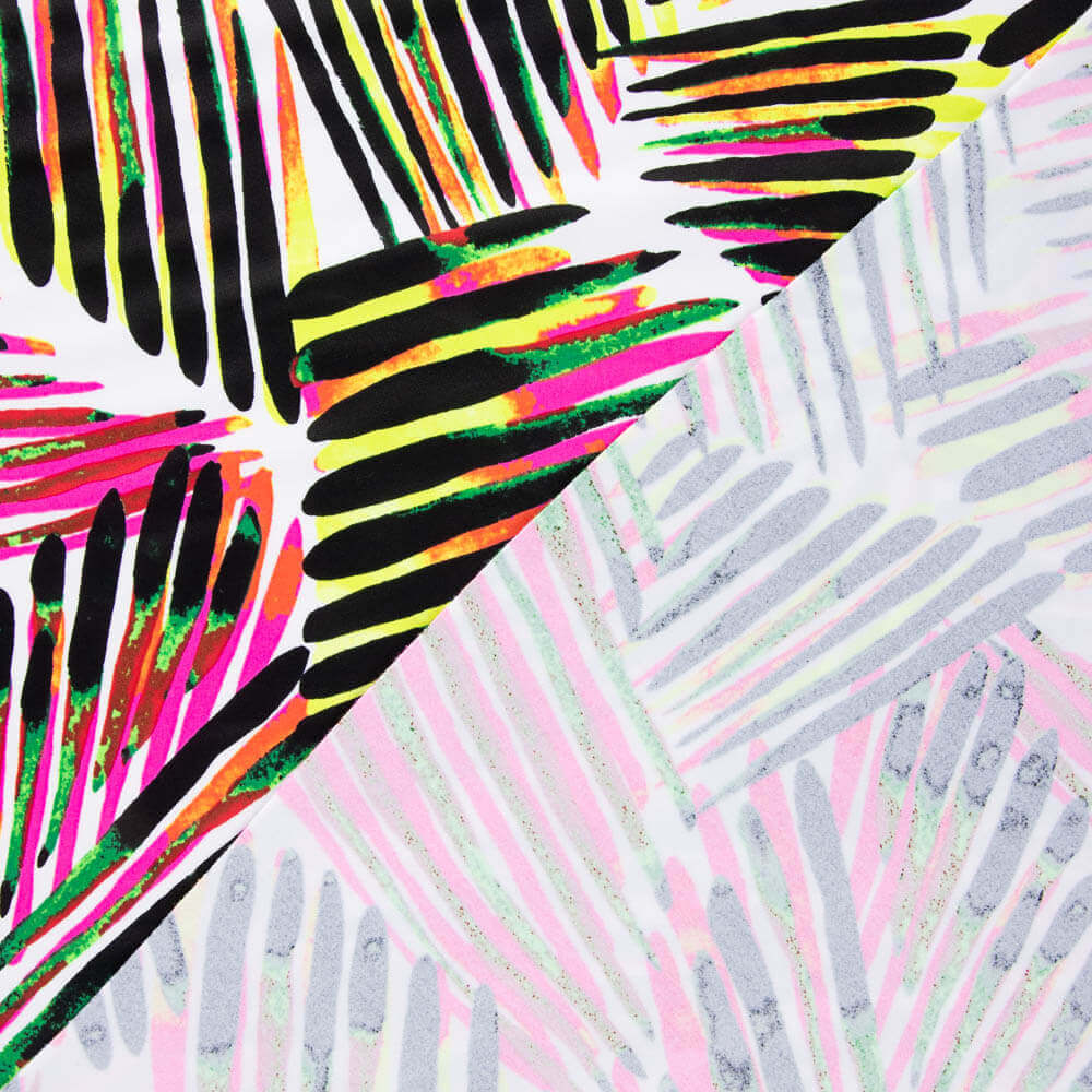 Lycra Printed Rayada Rosa-Negro - Ribes y Casals