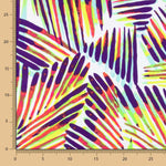 Lycra Printed Rayada Lima-Morado - Ribes y Casals