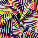 Lycra Printed Rayada Lima-Morado - Ribes y Casals