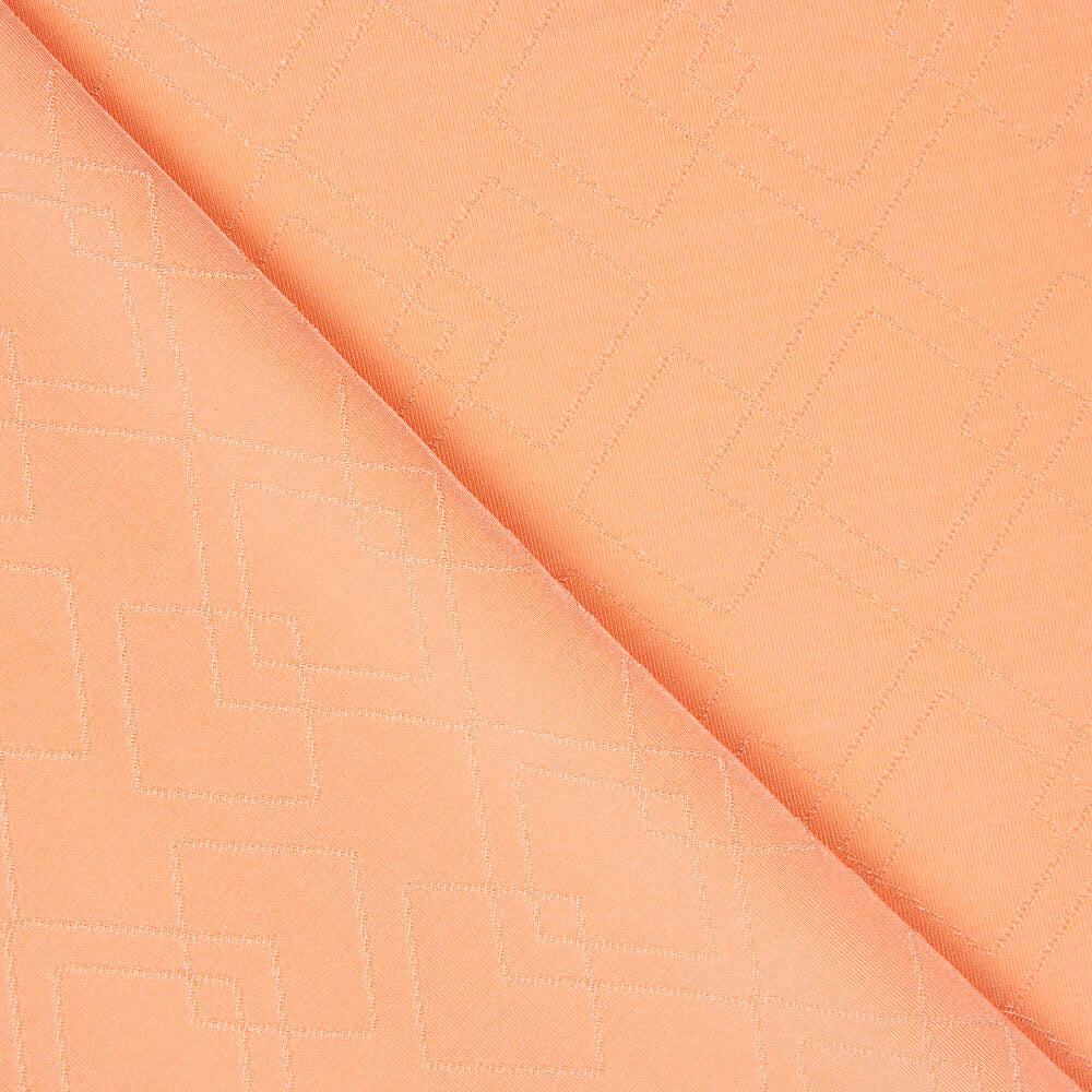 Retal Punto Fino Lycra Jacquard Salmón 180x140 cm - Ribes y Casals