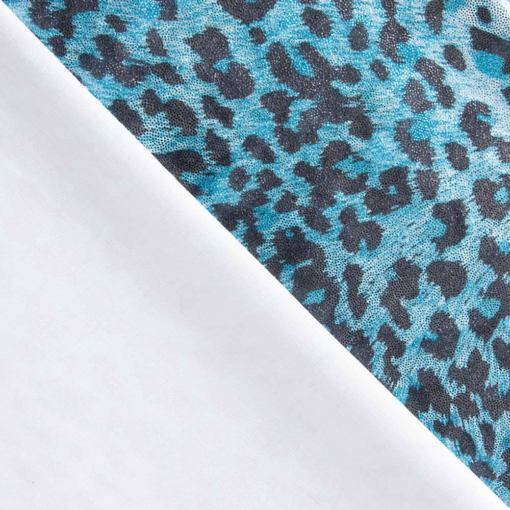 Lycra Lamé Leopardo Azul - Ribes y Casals