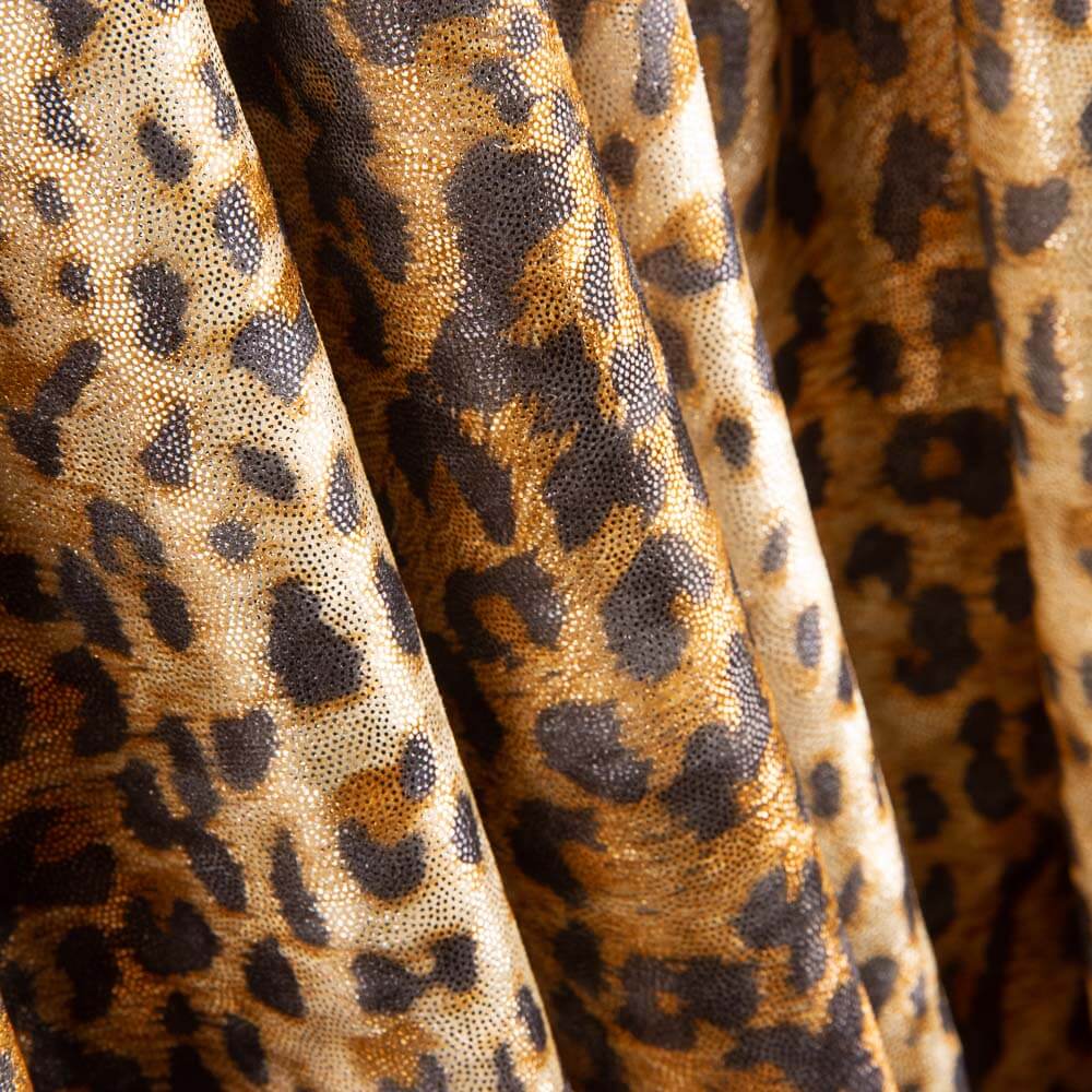 Lycra Lamé Leopardo Camel - Ribes y Casals