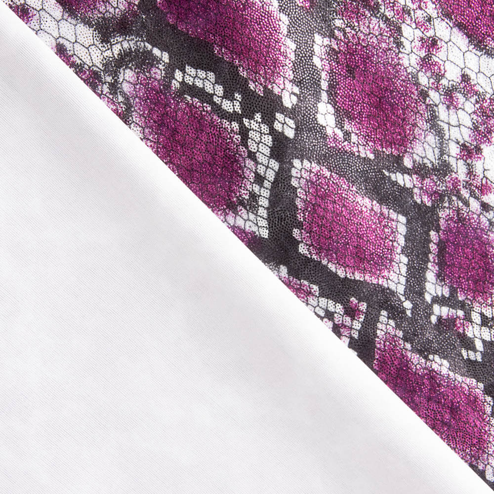 Lycra Lamé Serpiente Ciclamen - Ribes y Casals