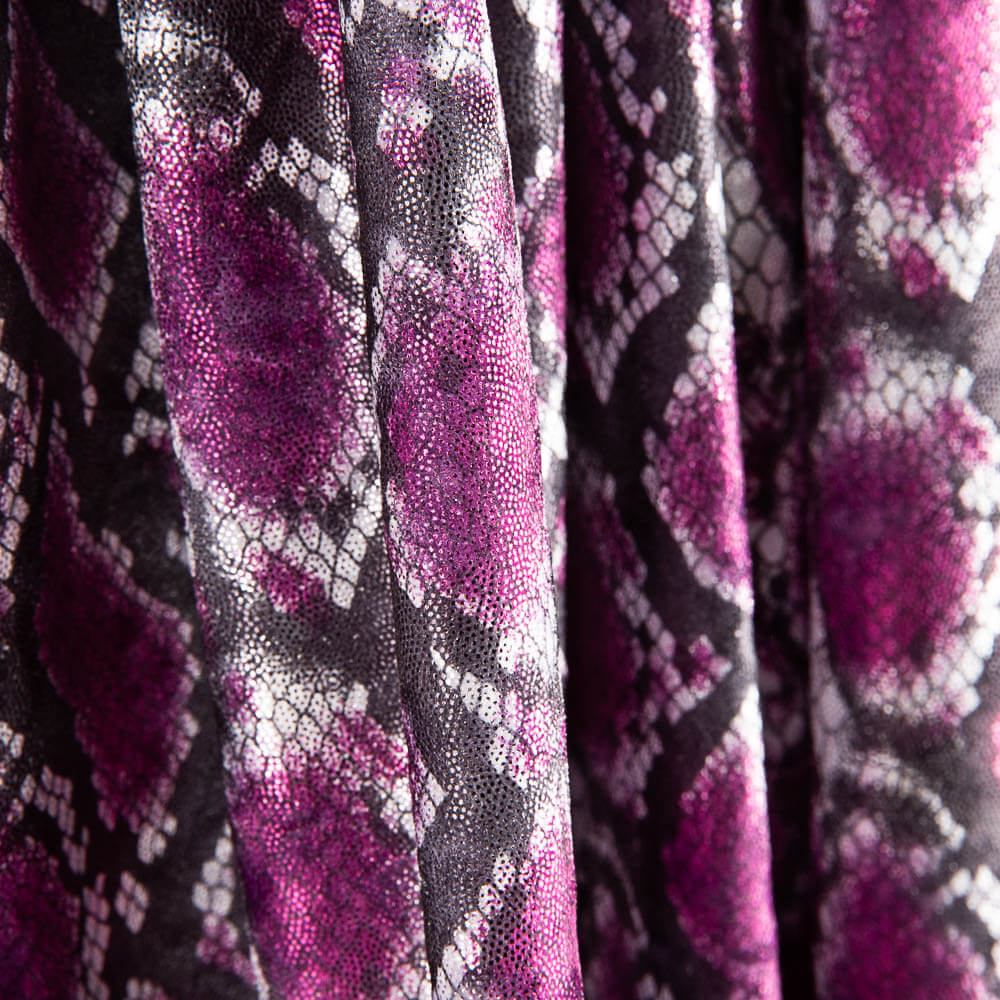 Lycra Lamé Serpiente Ciclamen - Ribes y Casals