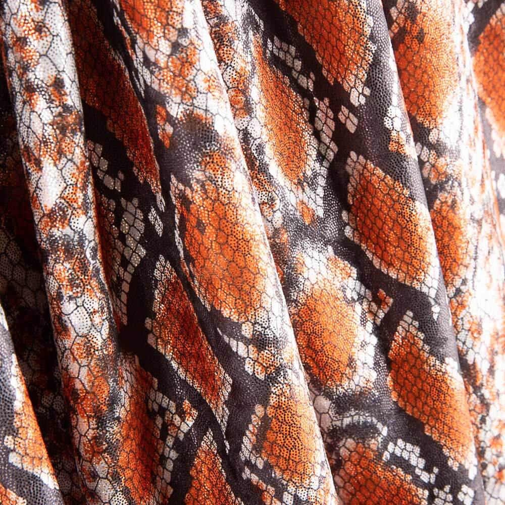 Lycra Lamé Serpiente Teja - Ribes y Casals