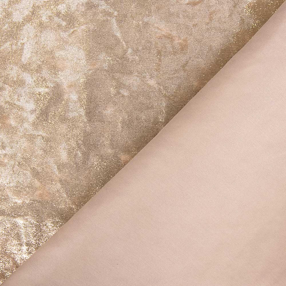 Terciopelo Lycra Foil Beige - Ribes y Casals