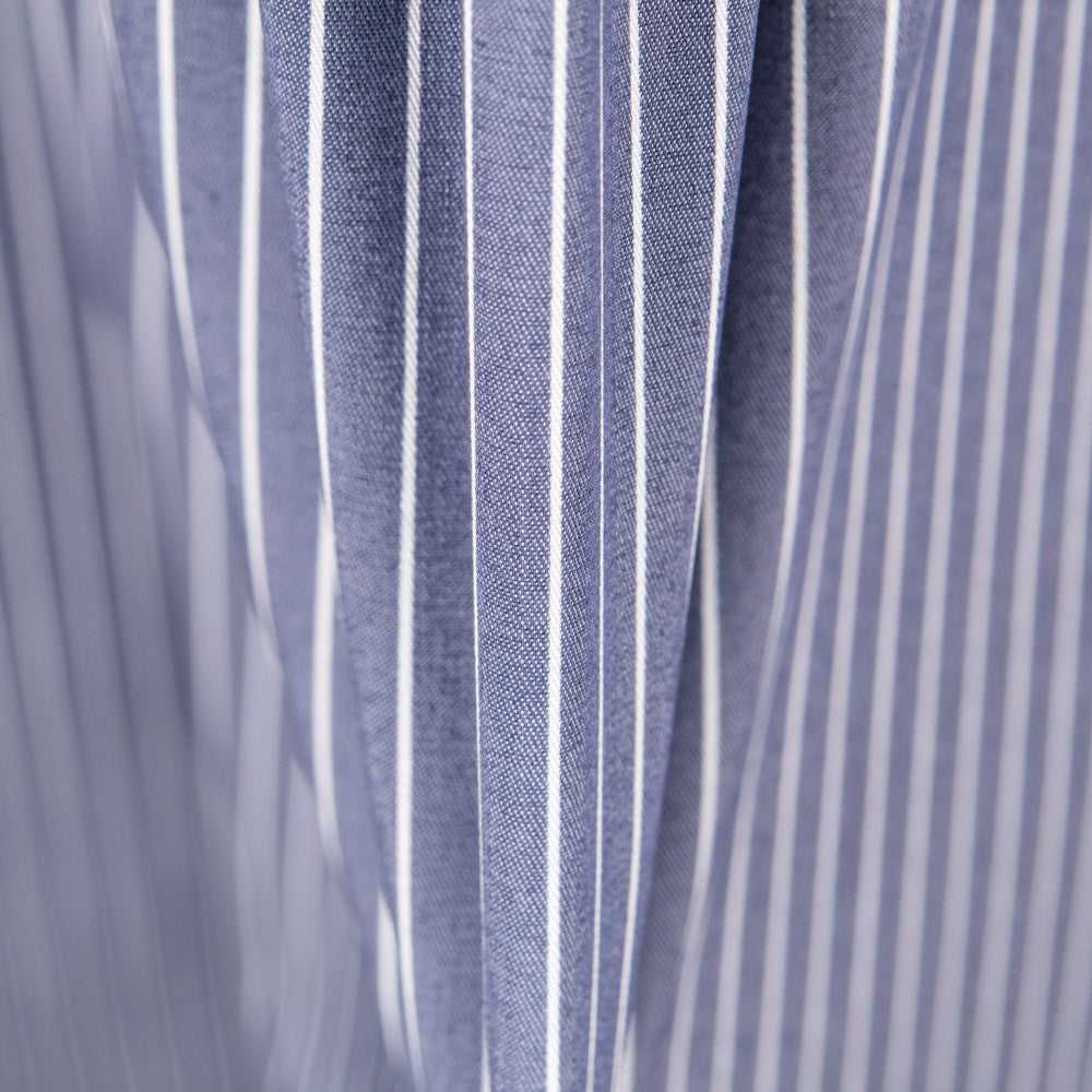 Lyocell Spandex Slim Stripes Azul - Ribes y Casals