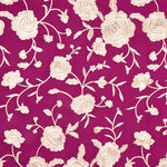 Mantón Bordado Crudo Tencel Fresa - Ribes y Casals