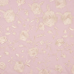 Mantón Bordado Crudo Tencel Rosa Perla - Ribes y Casals