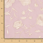 Mantón Bordado Crudo Tencel Rosa Perla - Ribes y Casals