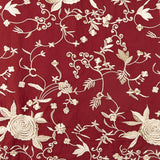 Mantón Tencel Bordado Rojo Oscuro - Ribes y Casals