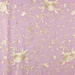 Mantón Tencel Bordado Malva - Ribes y Casals
