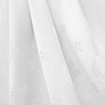 Mantel Adamascado Hojas Blanco - Ribes y Casals