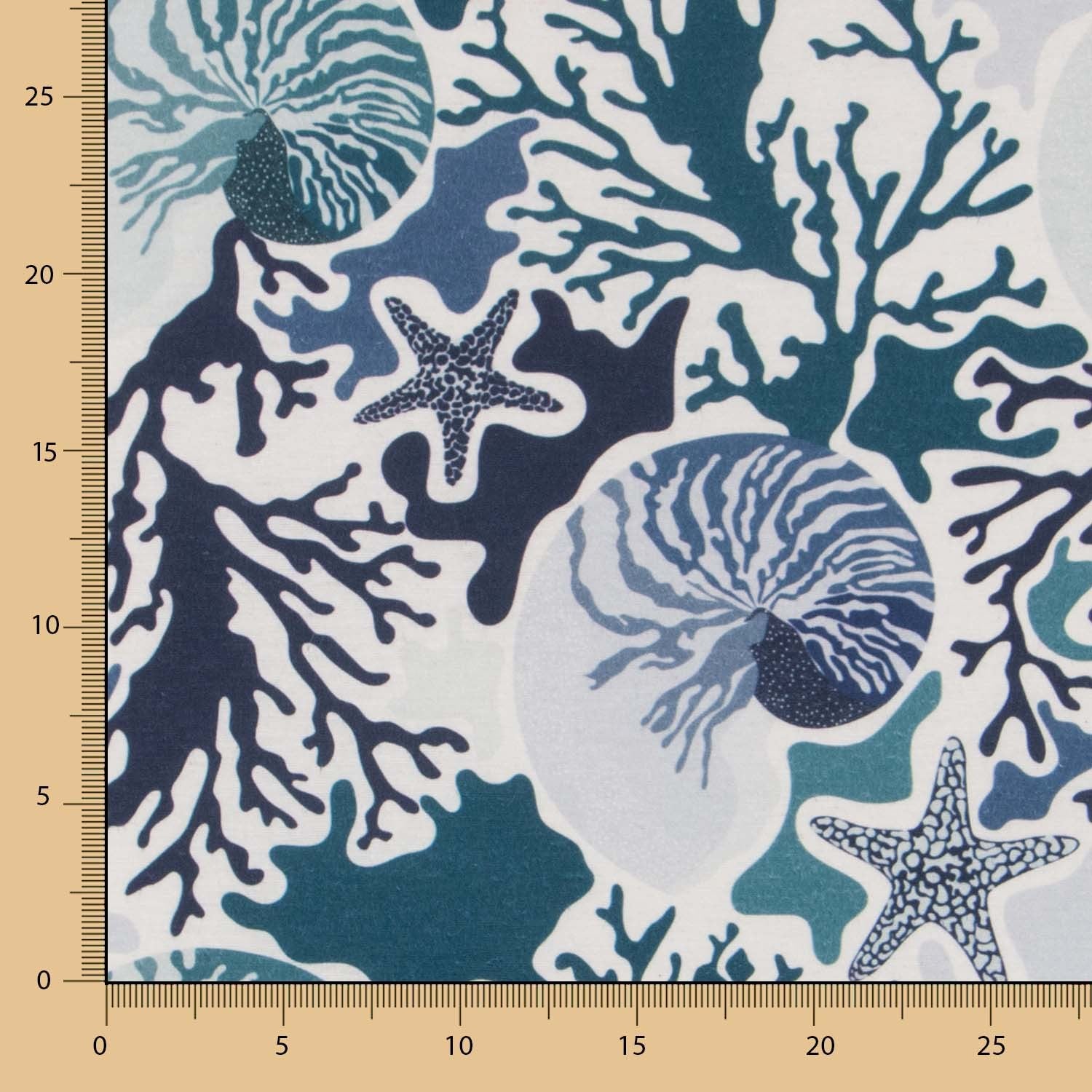 Mantel Anti Manchas Caracolas Azules - Ribes y Casals