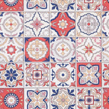 Mantel Anti Manchas Mosaico Rojo - Ribes y Casals