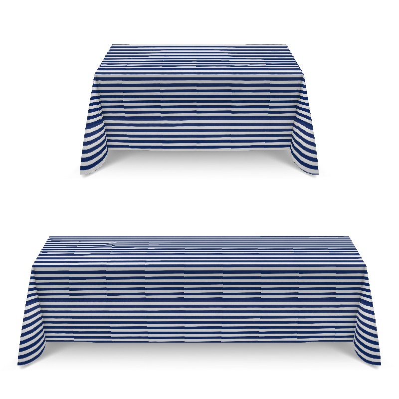 Mantel Anti Manchas Rayas Azul - Ribes y Casals