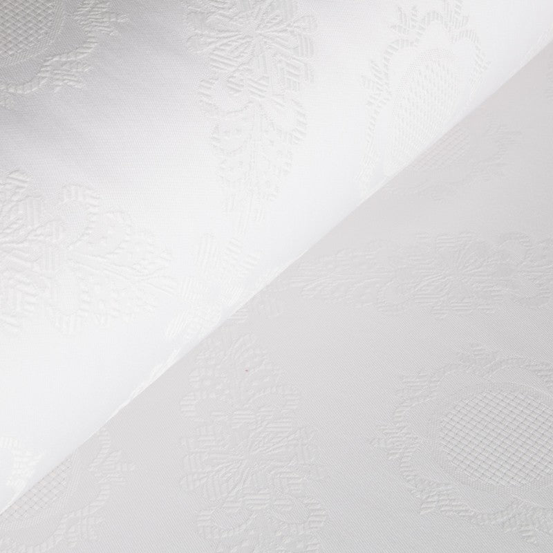 Mantel Damasco Floral Blanco - Ribes y Casals