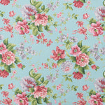 Mantel Flores Cretona Turquesa - Ribes y Casals