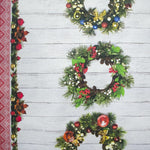 Mantel Navidad Antimanchas Madera Gris - Ribes y Casals