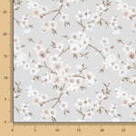 Mantel Anti Manchas Flor Japón Gris - Ribes y Casals