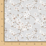 Mantel Anti Manchas Flor Japón Gris - Ribes y Casals