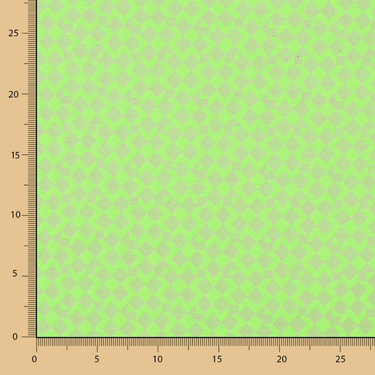 Mantel Antimanchas Jacquard Geométrico Verde Fluor - Ribes y Casals