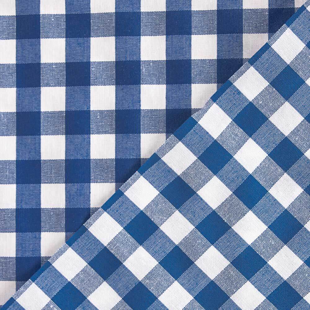 Mantel Resinado Antimanchas Cuadros Azul - Ribes y Casals