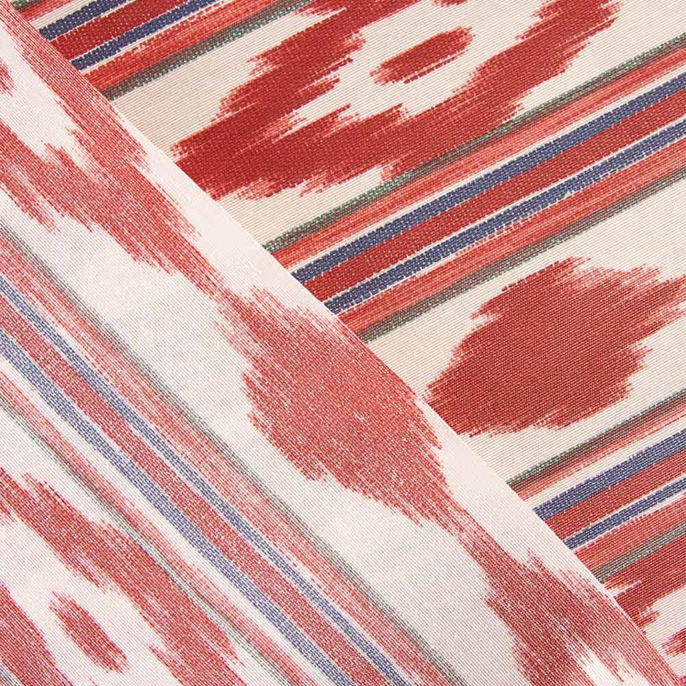 Mantel Resinado Antimanchas Ikat Rojo - Ribes y Casals