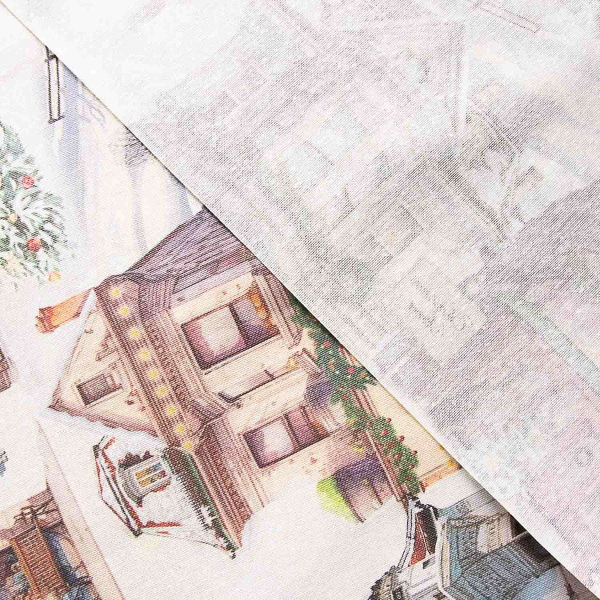 Mantel Resinado Antimanchas Navidad Casas - Ribes y Casals