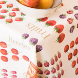 Mantel Strawberries Blanco - Ribes y Casals