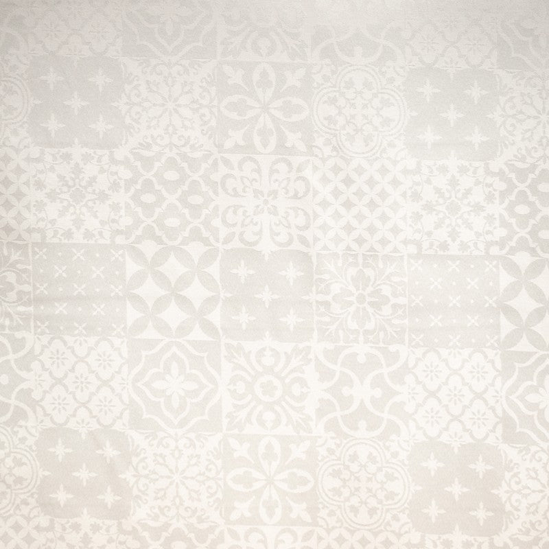 Mantelería Jacquard Mosaico Blanca - Ribes y Casals