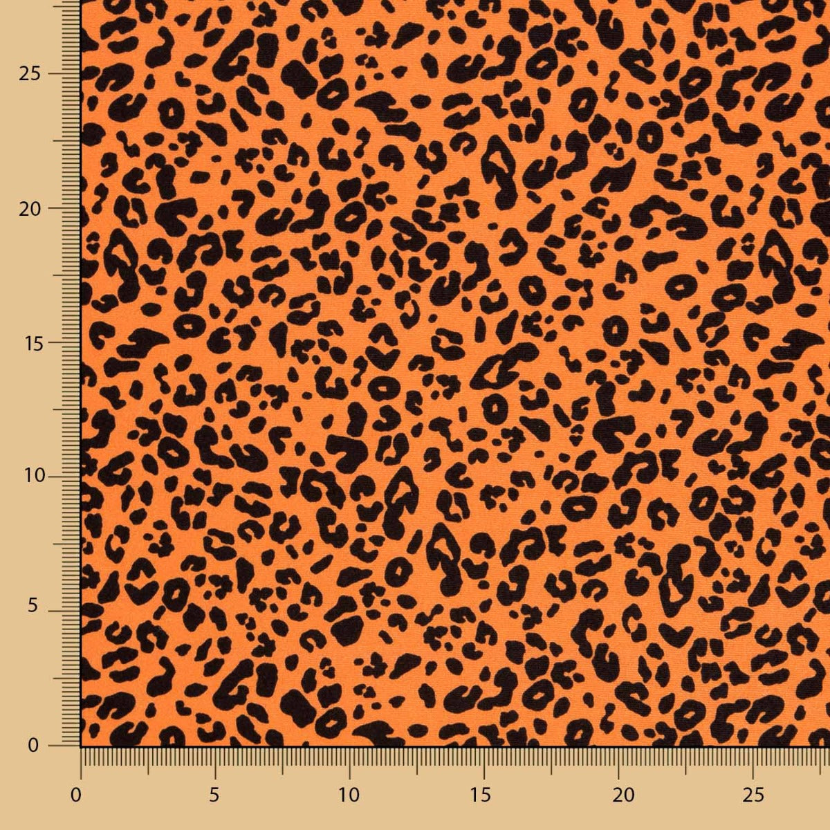 Terciopelo Lycra Leopardo Naranja - Ribes y Casals