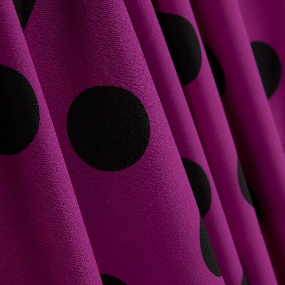 Crepe Lunares 33mm Orquídea - Ribes y Casals