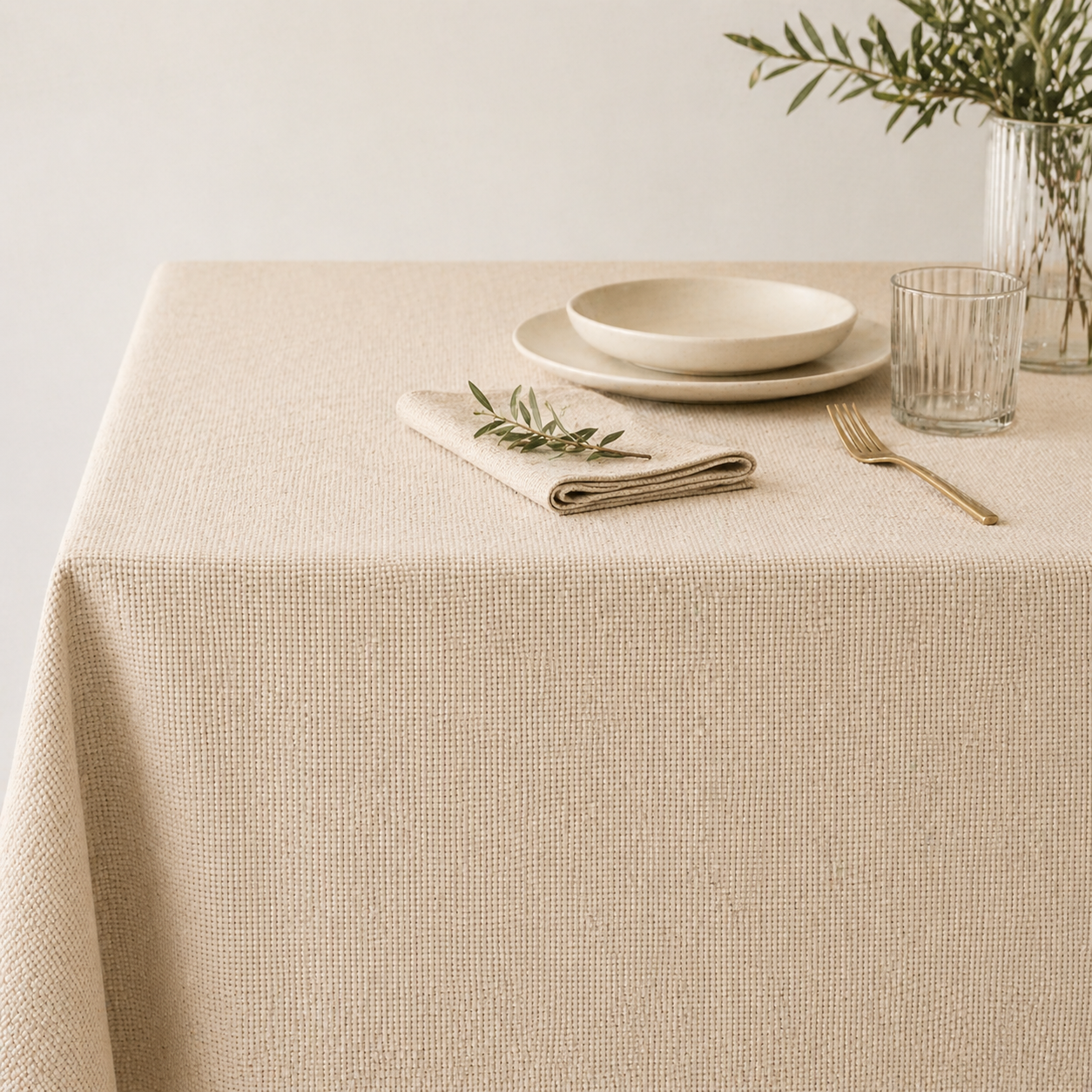 Loneta Panamá Algodón Orgánico Beige - Ribes y Casals