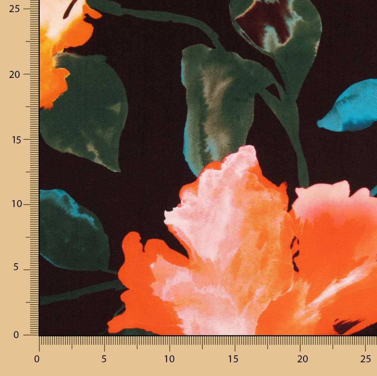 Mikado Poliéster Estampado Negro - Ribes y Casals