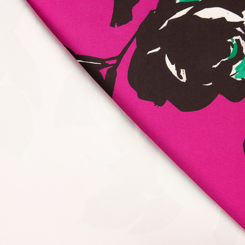 Mikado Poliéster Estampado Fucsia - Ribes y Casals