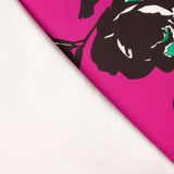 Mikado Poliéster Estampado Fucsia - Ribes y Casals