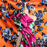 Mikado Poliéster Estampado Naranja - Ribes y Casals