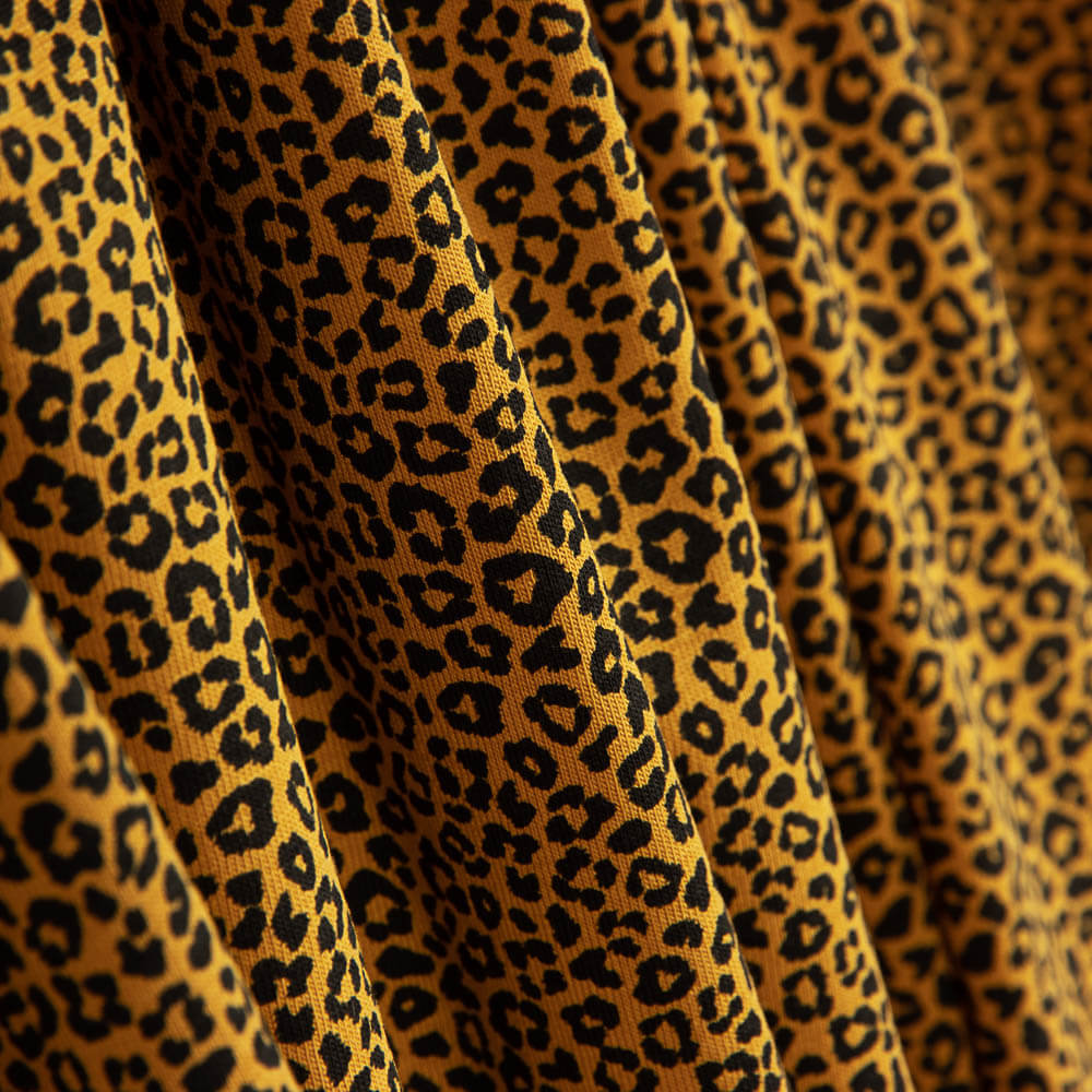 Punto Algodón Lycra Leopardo Cúrcuma - Ribes y Casals